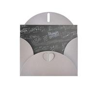 Kashinn Carte de vœux nacrée avec enveloppe vierge pour invitations, remerciements, condoléances, symboles mathématiques, motif imprimé