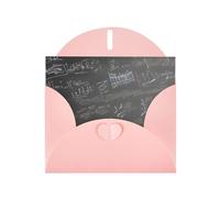 Kashinn Carte de vœux nacrée avec enveloppe vierge pour invitations, remerciements, condoléances, symboles mathématiques, motif imprimé