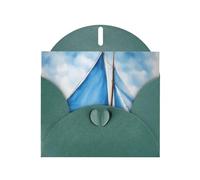 Kashinn Carte de vœux nacrée avec enveloppe vierge pour remerciements, invitations, condoléances Bleu