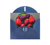 Kashinn Carte de vœux nacrée avec enveloppe vierge pour remerciements, invitations, condoléances, fruits frais et juteux, imprimé arc-en-ciel