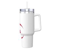 Kashinn Gobelets isothermes de 1,2 l avec poignée et paille - Grande bouteille d'eau de sport - Motif drapeau de l'Algérie