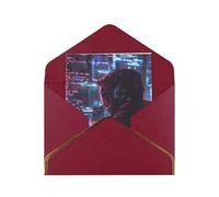 Kashinn Lot de cartes de vœux vierges nacrées de qualité supérieure - Imprimé Hacker Era - Bord en feuille d'or rose - Pour toutes les occasions