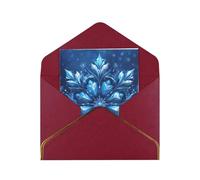 Kashinn Lot de cartes de vœux vierges nacrées de qualité supérieure - Motif flocon de neige - Bord en feuille d'or rose - Pour toutes les occasions