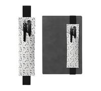 Kashinn Plume Imprimer Cuir Pen Holder Bande Élastique Crayon Case Bookmark pour Notebooks Agendas Planners