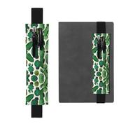 Kashinn Porte-stylo en cuir imprimé cactus vert avec bande élastique pour carnets, agendas, planificateurs