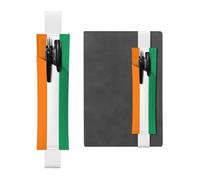 Kashinn Porte-stylo en cuir imprimé drapeau de la Côte d'Ivoire avec bande élastique pour carnets, agendas, planificateurs