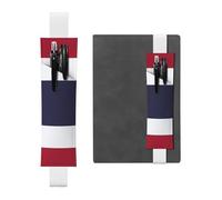 Kashinn Porte-stylo en cuir imprimé drapeau de la Thaïlande avec bande élastique pour carnets, agendas, planificateurs