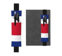 Kashinn Porte-stylo en cuir imprimé drapeau du Costa Rica avec bande élastique pour carnets, agendas, planificateurs