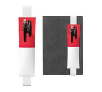 Kashinn Porte-stylo en cuir imprimé drapeau indonésien avec bande élastique pour carnets, agendas, planificateurs