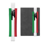 Kashinn Porte-stylo en cuir imprimé drapeau italien avec bande élastique pour carnets, agendas, planificateurs
