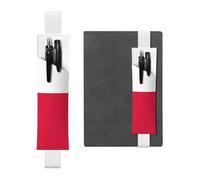 Kashinn Porte-stylo en cuir imprimé drapeau polonais avec bande élastique pour carnets, agendas, planificateurs