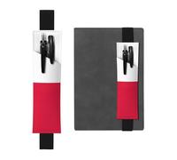 Kashinn Porte-stylo en cuir imprimé drapeau polonais avec bande élastique pour carnets, agendas, planificateurs