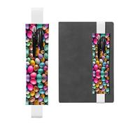 Kashinn Porte-stylo en cuir imprimé œufs de Pâques avec bande élastique pour carnets, agendas, planificateurs