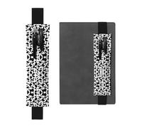 Kashinn Porte-stylo en cuir imprimé vache avec bande élastique pour carnets, agendas, planificateurs