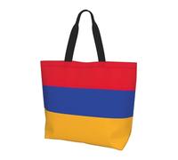 Kashinn Sac fourre-tout à bandoulière grande capacité imprimé drapeau arménien imperméable léger spacieux pour un usage quotidien