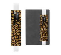 Kashinn Trousse à crayons en cuir avec bande élastique pour carnets, agendas, agendas, planificateurs