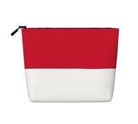 Kashinn Trousse à maquillage en chanvre avec motif drapeau de Monaco - Pour un usage quotidien ou un voyage