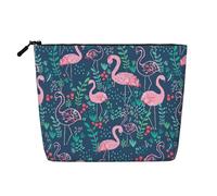 Kashinn Trousse de maquillage en chanvre avec imprimé floral cygne pour un usage quotidien ou voyage