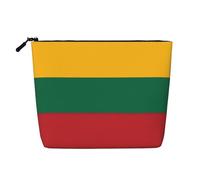 Kashinn Trousse de maquillage en chanvre avec motif drapeau de la Lituanie - Pour un usage quotidien ou un voyage