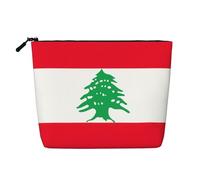 Kashinn Trousse de maquillage en chanvre avec motif drapeau du Liban - Pour un usage quotidien ou un voyage