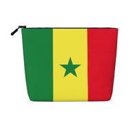 Kashinn Trousse de maquillage en chanvre avec motif drapeau du Sénégal - Pour un usage quotidien ou un voyage