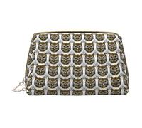 Kashinn Trousse de maquillage portable en cuir avec fermeture éclair Motif chouette