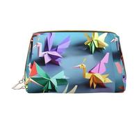 Kashinn Trousse de maquillage portable en cuir avec fermeture éclair pour origami Papercraft Cranes