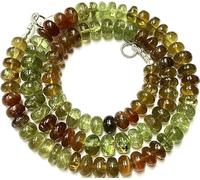 Kashish Gems & Jewels 55,9 cm de long, forme ronde, coupe lisse, grenat grossulaire naturel, 6-8 mm, collier de perles pour femmes et filles, unisexe, 6-8 mm, pierre précieuse grenat 6-8 mm, grenat, 6
