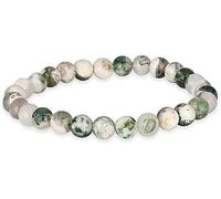 Kashish Gems & Jewels Bracelet élastique unisexe 6 mm Jaspe Pierre précieuse naturelle 18 cm 6 mm Pierre de soleil