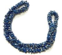 Kashish Gems & Jewels Collier en lapis-lazuli naturel de 66 cm avec pépites de lapis lazuli - Long collier en lapis-lazuli - Pierre précieuse - Lapis Lazuli