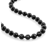 Kashish Gems & Jewels Collier en pierre précieuse multicolore avec chaîne en argent pour femme, cadeau pour fête, anniversaire, Noël, 5-6 mm, spinelle noir, 5-6 mm, pierre précieuse