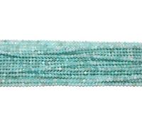 Kashish Gems & Jewels Perles rondes à facettes naturelles 1 fil d'amazonite 2-2,5 mm Grain micro facettes pour la fabrication de bijoux Perles en pierre semi-précieuse de plage Qualité AAA 33 cm