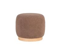 Kasia - pouf - en tissu bouclette - Marron