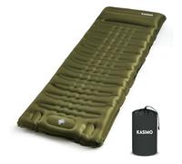 KASIMO Matelas Camping 1 Place 12cm d'épaisseur Matelas autogonflant avec Oreiller & Pompe à Pied intégrée Matelas randonnée Ultra léger Matelas Gonflable Camping pour Tente et Bivouac, Vert