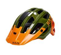 Kask Rex Casco da Bicicletta Unisex Adulto, Vert Foncé/Orange, M