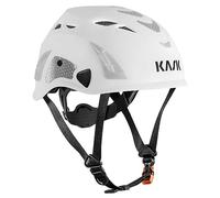 KASK Superplasma HI VIZ Casque de protection de travail, molette, bandes réfléchissantes, EN 397, couleur : blanc
