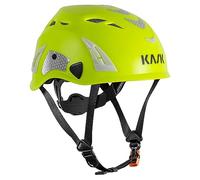 KASK Superplasma HI VIZ Casque de protection de travail, molette, bandes réfléchissantes, EN 397, couleur : jaune