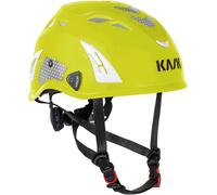 Kask Superplasma PL Hi Viz, jaune-fluo, 420g, casque de protection, casque industriel, avec bandes réfléchissantes et clips lumineux, taille 51-62 cm