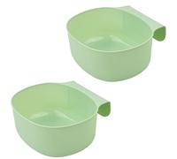 Kaslaider 2Pcs Boîte de rangement pour déchets de cuisine suspendue, Récipient à Accrocher, Bac Poubelle Collecteur pour Plan de Travail, Bacs à Déchets Accrochables de Armoire, Porte, Commode