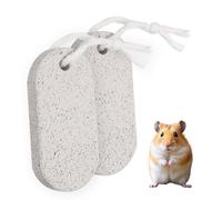 KASLCWA 2 Pièces Pierre de Broyage Minérale, Pierre Minérale pour Souris, Pierres à Ronger Minérales Jouet pour Lapin Hamster Petits Rongeurs Chinchilla Cochon d'Inde Perroquet
