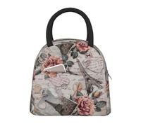 kaslhsQ Sac à déjeuner isotherme avec imprimé Tour Eiffel de Paris - Anti-fuite - Réutilisable - Portable - Pour le travail, l'école, le pique-nique, les étudiants