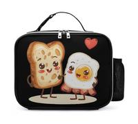 kaslhsQ Sac à déjeuner isotherme en polyuréthane avec inscription « Let's All Go and Have Breakfast » pour femme et homme