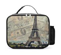 kaslhsQ Sac à déjeuner isotherme en polyuréthane pour femme et homme Motif Tour de Paris France