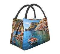 kaslhsQ Sac à déjeuner isotherme pour homme et femme réutilisable en ville de bord de mer pour le travail de bureau