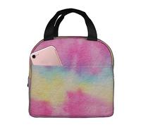 kaslhsQ Sacs à déjeuner isothermes à rayures arc-en-ciel pour femmes, enfants, filles, adultes et femmes, sac à déjeuner isotherme étanche pour le travail, l'école, le pique-nique