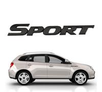 Kasmole 2 Pièces Sport Logo Emblème Insigne Métal Sticke Autocollant - Metal Sticker Voiture Autocollants Lettrage Voiture Corps Arrière Badge | pour Auto-Silver