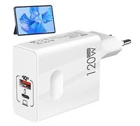 Kasmole Adaptateur Secteur USB QC 5.0 | Chargeur 120W Double Ports USB Charge - Chargeur RapiChargeur Voyage Chargeur Mural pour Voyage