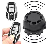Kasmole Alarme de Moto à Vibration - Alarme à Distance sans Fil avec sensibilité réglable,Système d'alarme de sécurité Rechargeable 122db pour Alarme de klaxon de vélo électrique