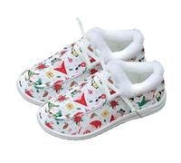 Kasmole Baskets de Noël pour Femmes,Bottines Courtes Chaudes doublées pour Ambiance de Noël - Chaussures de Marche pour Femme pour Le, la Maison, la randonnée, la Promenade, l'équitation