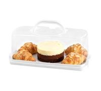 Kasmole Boîte à,Coffret de Présentation Rectangulaire Organisateur | Boîte à avec Poignée Portable | pour Transport de Biscuits et Pâtisseries